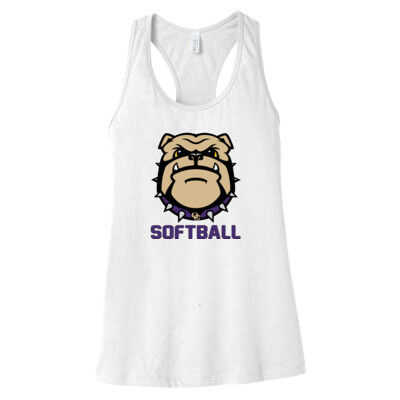 QC Softball Forward Facing Bulldog Ladies Tank Thumbnail