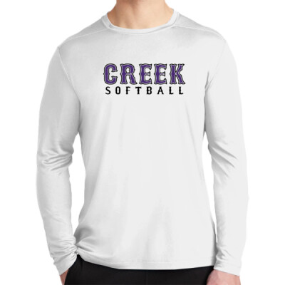 Unisex Creek Softball White Posi-UV Long Sleeve Tee Thumbnail
