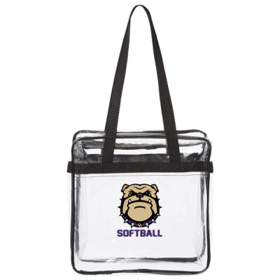 Bulldog Softball Tote with Zippered Top Thumbnail