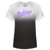 Women's V-Neck Ombre T-Shirt Thumbnail